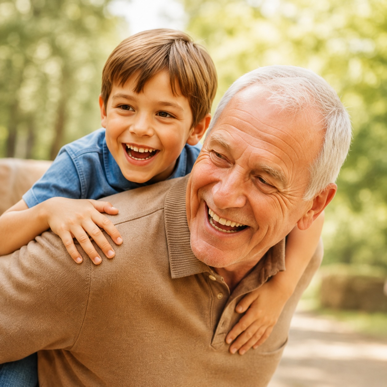Abuelo con nieto